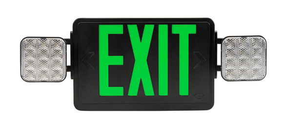 Exit Combo | Thermo Plastic | Style 1 | Black Color | Single or Double Facing | Red or Green Switchable Lettering | 6500 - alternate image 2