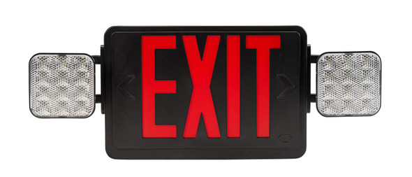 Exit Combo | Thermo Plastic | Style 1 | Black Color | Single or Double Facing | Red or Green Switchable Lettering | 6500 - main product image