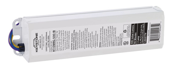 Emergency Ballast for T12 / T8 lamps. 120 / 277V input, 500 Lumen, 90 Minutes. With instruction sheet, Test Switch and w - main product image
