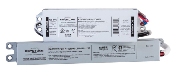LED Emergency Back-Up, 12W Constant Wattage Design. Approx 1200 Lumens. 120-277V Input. Remote Compact Battery Pack. CEC - main product image