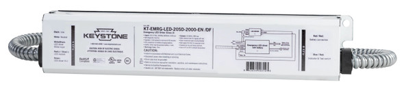 LED Emergency Back-Up, One Piece 20W Constant Wattage Design with Self Diagnositics. Approx 2000 lumens, Dual Flex Cable - main product image