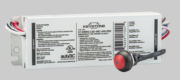 LED Emergency Back-Up, One Piece 4W Constant Wattage Design, Approx 400 Lumens, 90 Min Operation, 120-277V Input. Auto B - alternate image 2