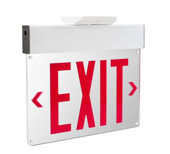 Exit Sign | Edge Lit | Style 2 | White Color | Single or Double