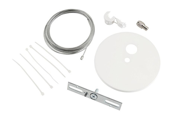 Canopy Cover Feed Kit, J-Box Mount | 5" Circular | White - main product image