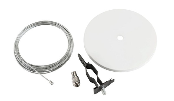 Canopy Cover Non-Feed Kit, T-Bar Mount | 5" Circular | White - main product image