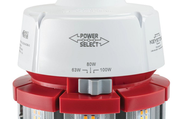 LED HID Replacement lamp feat. Power Select & Color Select. 100 / 80 / 63W, 3000 / 4000 / 5000K, 120-277V Input, EX39 Ba - alternate image 2