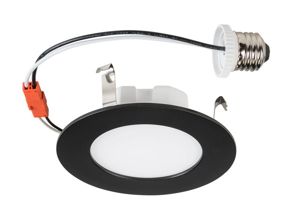 4" LED Slim Wafer Downlight Retrofit | Black Trim | Power Select 10 / 8 / 6W | Color Select 2700 / 3000 / 3500 / 4000 / - main product image