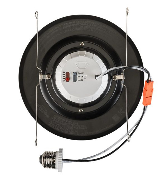 5” / 6" Circular LED Residential Retrofit | Black Trim | Power Select 14 / 10 / 8W | Color Select 2700 / 3000 / 3500 / 4 - alternate image 2