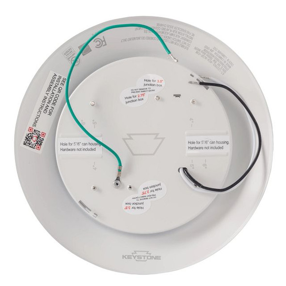 6in Circular LED Residential Retrofit Disk Light. 120V Input, 15W, Color Select 2700 / 3000 / 3500 / 4000 / 5000K, 1230 - alternate image 2