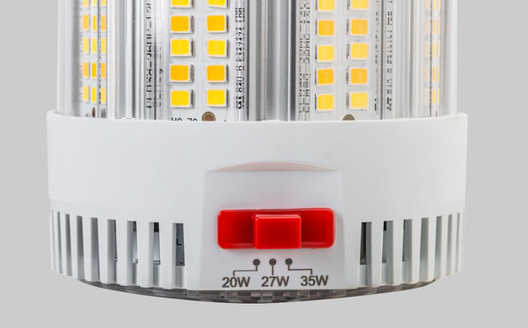 35W LED HID Replacement Lamp|Integrated cooling fan | Power Select 35 / 27 / 20W | Color Select 30 / 40 / 50K | E26 base - alternate image 2