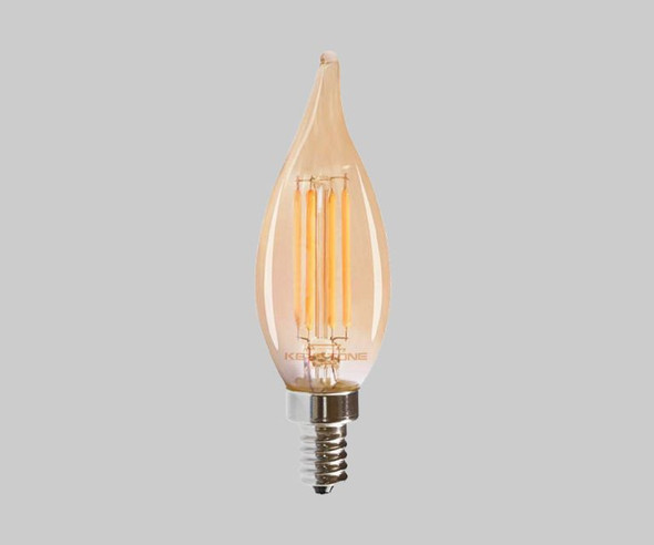 Bent Tip Chandelier Filament bulb, 60W Equivalent, CA11 shape, E26 Candelabra base, 2200K, 80 CRI, Amber - main product image