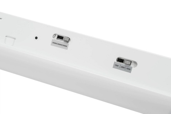 4ft Microstrip Fixture feat. Power Select & Color Select, 44 / 28 / 18W, 120-277V Input, 3500 / 4000 / 5000K, Frosted Le - alternate image 2