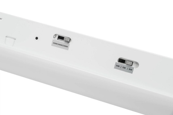 8ft Microstrip Fixture feat. Power Select & Color Select, 90 / 75 / 54W, 120-277V Input, 3500 / 4000 / 5000K, Frosted Le - alternate image 2