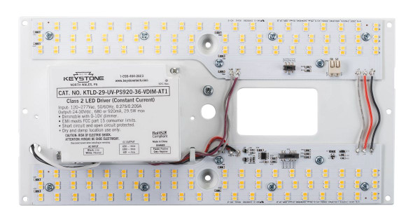 LED Retrofit Kit, 11in Rectangular Pan, 120-277V Input, 0-10V Dimming, Power Selectable between 22W and 29.5W, Color Sel - main product image