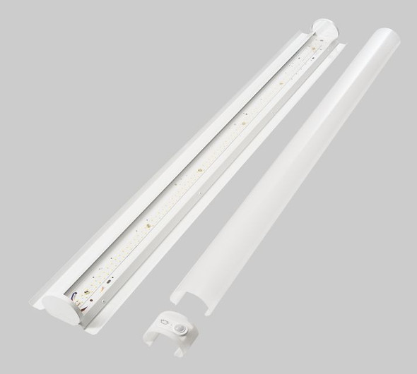 4ft LED Strip Retrofit | Power Select 30 / 20 / 16W | Color Select 3500 / 4000 / 5000K | 120-277V Input | Frosted Lens | - alternate image 2