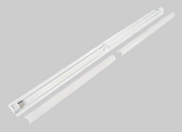 8ft LED Strip Retrofit | Power Select 50 / 40 / 32W | Color Select 3500 / 4000 / 5000K | 120-277V Input | Frosted Lens | - alternate image 2