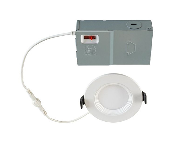 3in Circular LED Baffled Wafer Downlight feat. Color Select, 6.5W, 2700 / 3000 / 3500 / 4000 / 5000K, 90CRI, 120V Input - main product image
