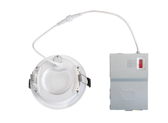 4in Circular LED Baffled Wafer Downlight feat. Color Select, 9W, 2700 / 3000 / 3500 / 4000 / 5000K, 90CRI, 120V Input, P - alternate image 2