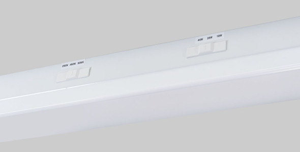 4ft Wrap Fixture | Power Select & Color Select | Series B | 44 / 28 / 18W | 120-277V Input | 3500 / 4000 / 5000K | Frost - alternate image 2