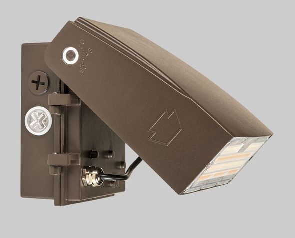 35W LED Adjustable Wall Pack, Power Select 35 / 25 / 15W, Color Select 30 / 40 / 50K, 120-277V Input, Bronze Housing - main product image