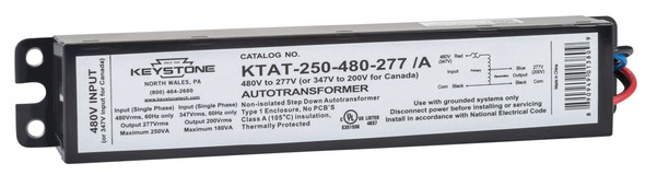 480V Step Down Autotransformer. 480 V to 277V, Max Wattage 250W - main product image