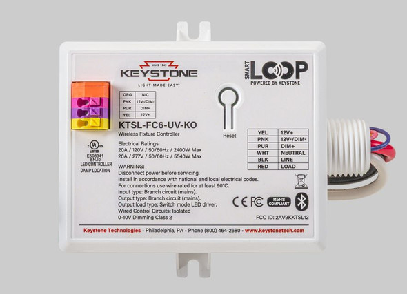 Bluetooth Mesh Wireless Fixture Controller for SmartLoop System. 120-277V. 20A Max Load with 0-10V Dimming - alternate image 2