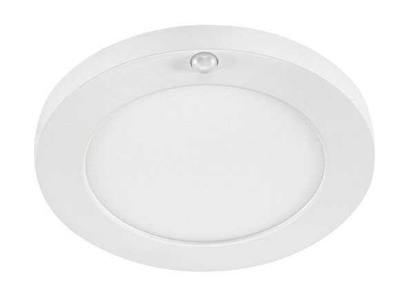 7" Round LED Closet Rated Surface Mount Downlight with Integrated PIR Sensor | Power Select 10 / 8W | Color Select 2700 - main product image