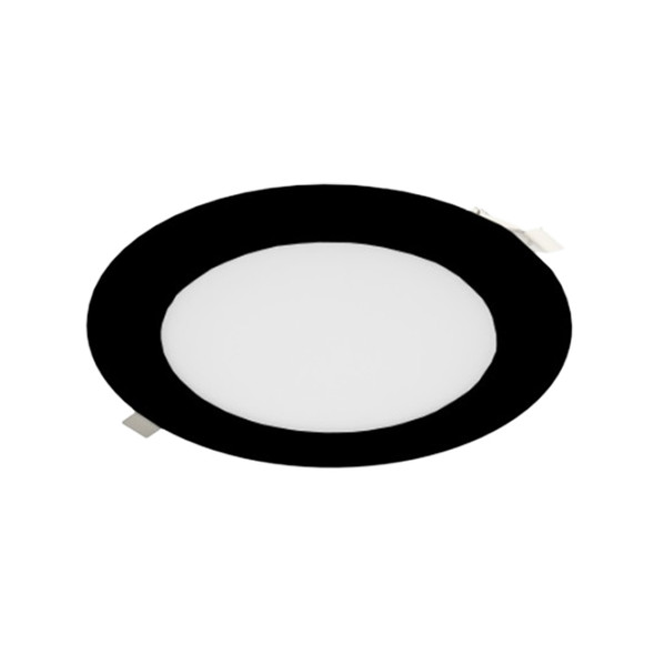 Portor PT-DLS 6" Round Slim Recessed Downlight, 12W, 5CCT, 3rd Generation, Black