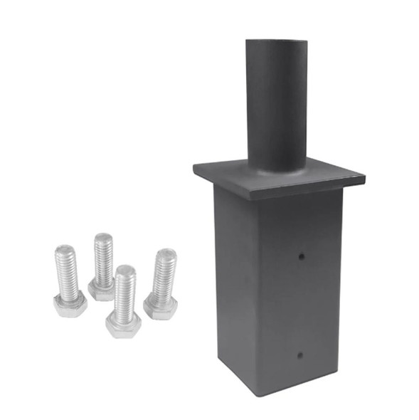 4" Square Pole Mount Bracket, 2-3/8" O.D. Vertical Tenon, Dark Bronze, Max EPA 0.3