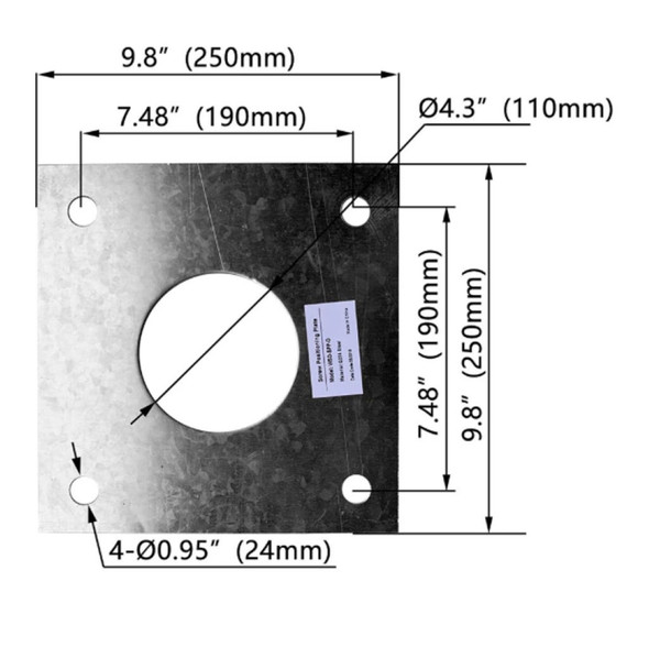 Replacement Anchor Bolt Positioning Plate, 30FT, Square Steel Pole, Kit with Anchor Bolts
