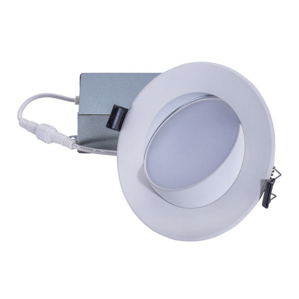 Topaz Slim Fit LED Recessed Downlight, 4", Gimbal, 9W, 5CCT Selectable, Smooth Trim