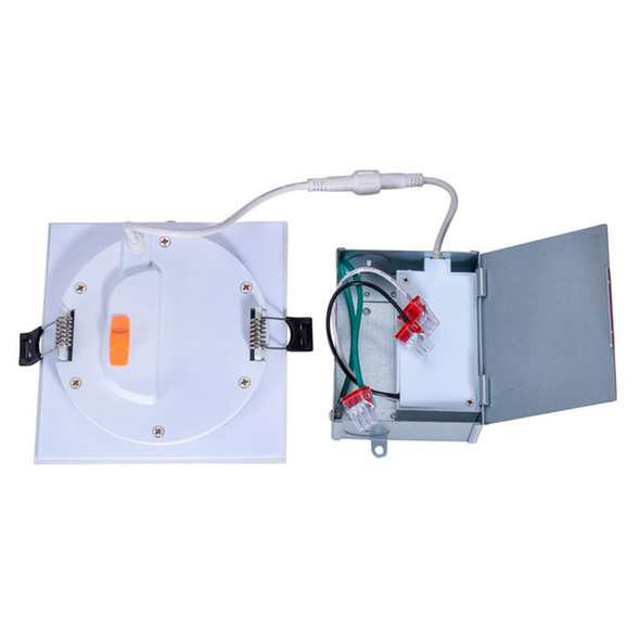 Topaz Southwire 4" Square Slim Fit Recessed Downlight, 9W, 5CCT Selectable, White Finish