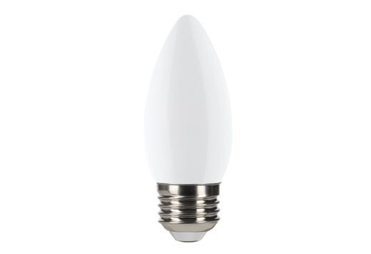 Decorative LED Filament B11 Lamp, 3W, Frosted, 90 CRI, E26 Base, Dimmable