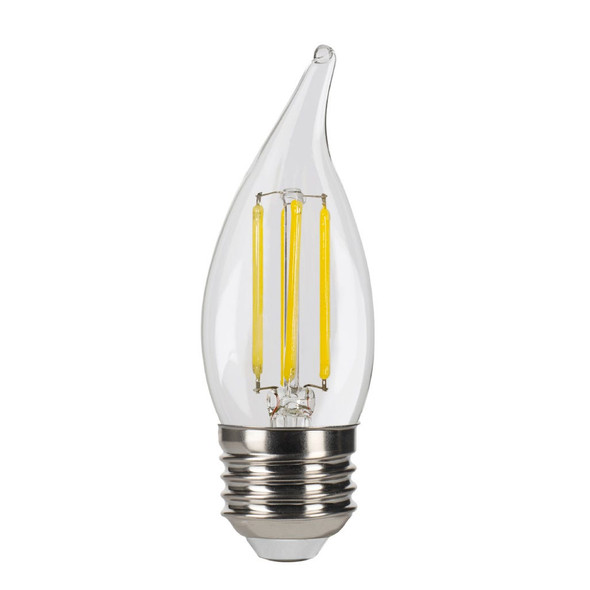 Decorative LED Filament CA11 Lamp, Lumen Selectable, Clear, Filament LED Gen 4, E26 Base, Dimmable