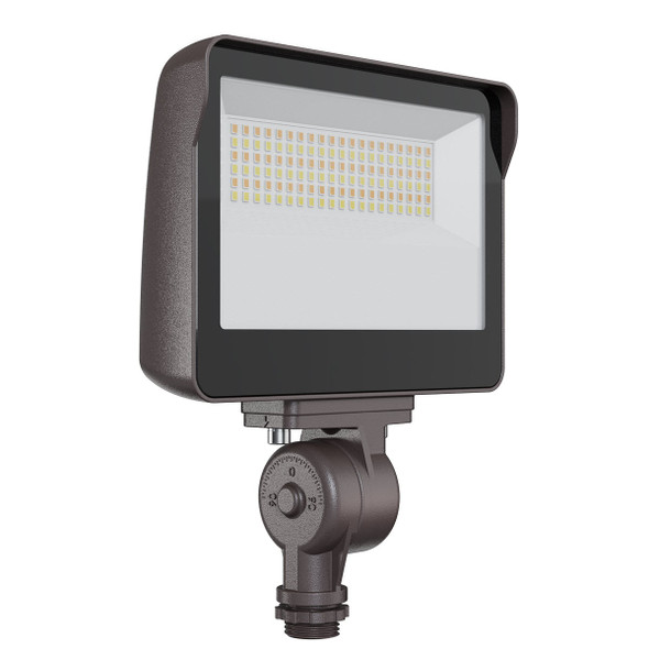 LEDone LOC-FL Family Series LED Flood Light, Multi-Wattage 15/25/35W, Multi-CCT 3000K/4000K/5000K, 120-277V, 0-10V Dimming, Built-in On/Off Photocell, Knuckle Mount or Trunnion Mount
