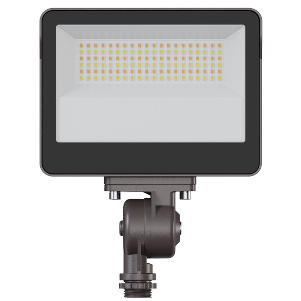 LEDone LOC-FL Family Series LED Flood Light, Multi-Wattage 15/25/35W, Multi-CCT 3000K/4000K/5000K, 120-277V, 0-10V Dimming, Built-in On/Off Photocell, Knuckle Mount or Trunnion Mount