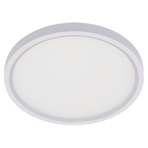 GlobaLux RDL LED Round Low Profile Flush, 12", 22W, 120V Dimming, 3000K, 90 CRI, White, Bulk Pack