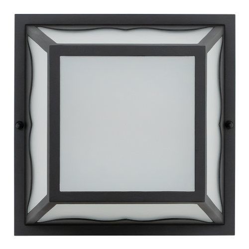 GlobaLux DSO LED Outdoor Ceiling Light, 17W, 1020 Lumens, 120V, 3000K/3500K/4000K Selectable, 80 CRI, Black