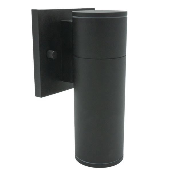 GlobaLux AOS-C Outdoor Wall Light, Down Only, 12W, 120V, MCT 2700K/3000K/3500K/4000K/5000K, Black