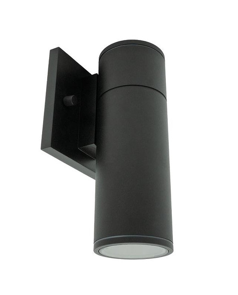 GlobaLux AOS-C Outdoor Wall Light, Down Only, 12W, 120V, MCT 2700K/3000K/3500K/4000K/5000K, Black