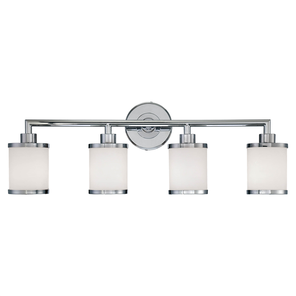 Millennium Lighting 224 Four Light Vanity, 4-Light, Chrome Finish, Medium (E26) Base, 120V