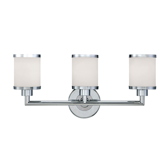 Millennium Lighting 223-CH Three Light Vanity, 3-Light, Chrome Finish, Etched White Glass, 120V