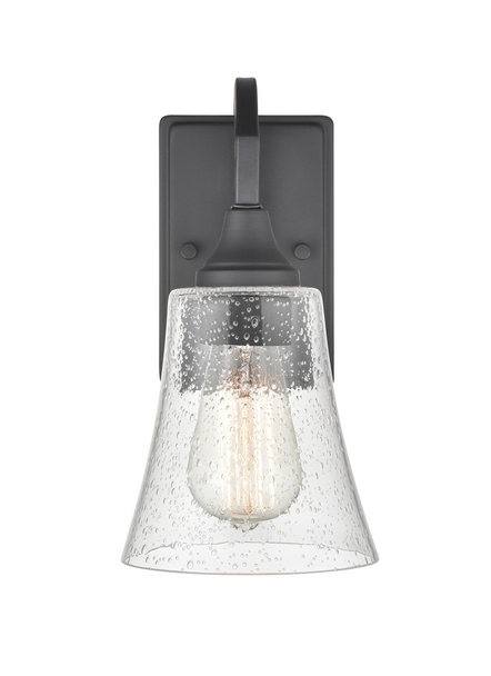 Millennium Lighting 2101 One Light Vanity, Matte Black, 1-Light, Medium E26 Base, 120V
