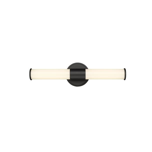 Trumann LED Vanity, Matte Black, 3000K, 1250 Lumens, 15W, 90 CRI, 18" Width