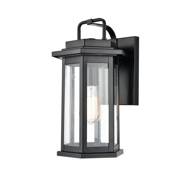 Millennium Lighting Ellis One Light Outdoor Wall Sconce, Powder Coated Black, 1-Light, Medium E26 Base, 120V