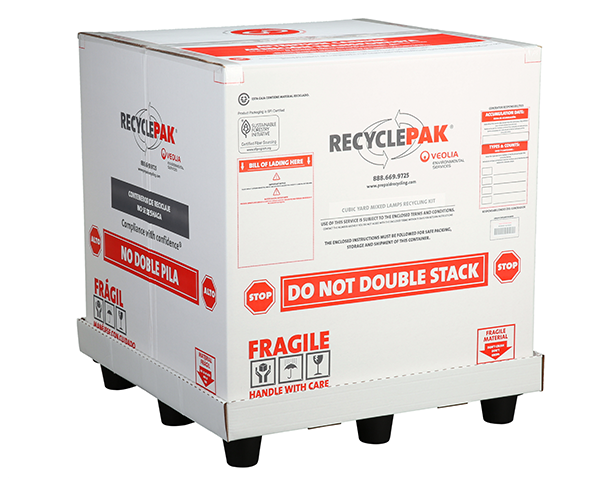 RecyclePak Cubic Yard Mixed Lamps Recycling Kit