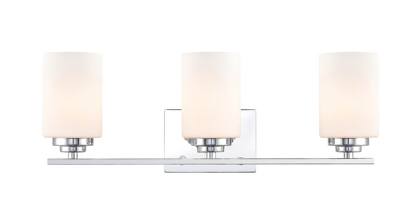 Millennium Lighting 3183 Three Light Vanity, Chrome, 3-Light, Medium (E26), 100W, 120V, Damp Location