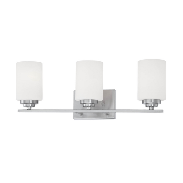 Millennium Lighting 3183 Three Light Vanity, Satin Nickel, 3-Light, Medium (E26) Base, 120V