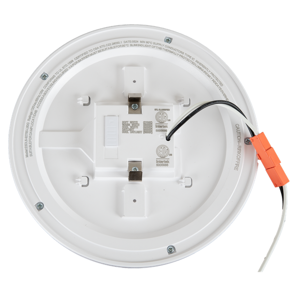 Energetic Lighting E5DL6 Disc Light, 6", 800|30 lumens, 12W|3W, 120V, 2700K|3000K|4000K|5000K|6500K selectable, CRI 90, Triac dimming, White finish, Nightlight mode