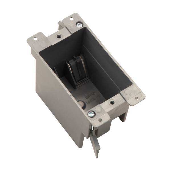 Energetic Lighting EPB-1G14-OLD, 1-Gang, 14cu in, Old Work, Deep Switch/Outlet Box, 4 Integral Tab Knockouts, Rotating Mounting Ears, PVC